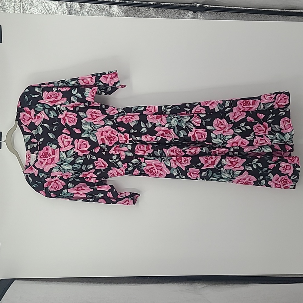 Vintage My Michelle pink roses maxi dress size 10